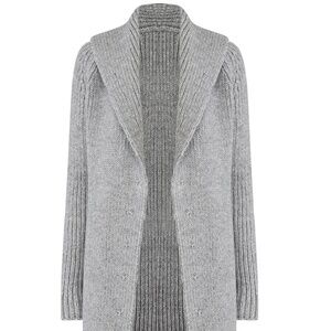 KAUFMANFRANCO Pearl Grey Sweater Coat, Size S